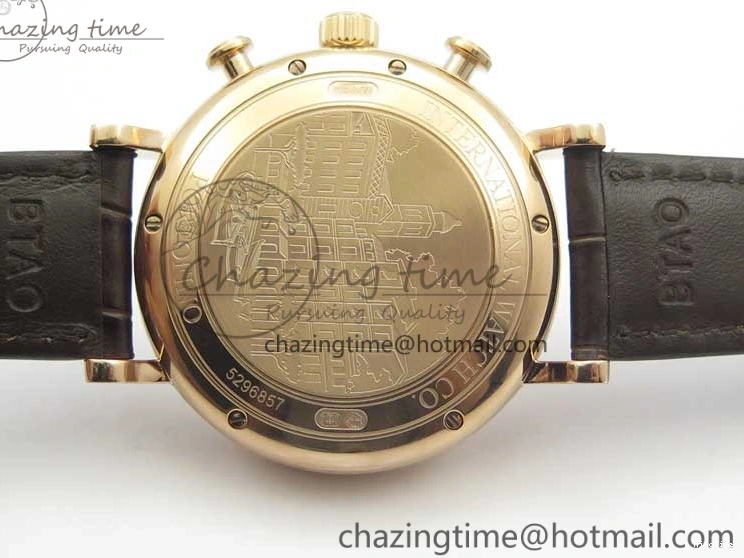 MIROTIME 0220 Efficient Portofino Chrono RG ZF 1:1 Best Edition White Dial on Brown Leather Strap A 7151